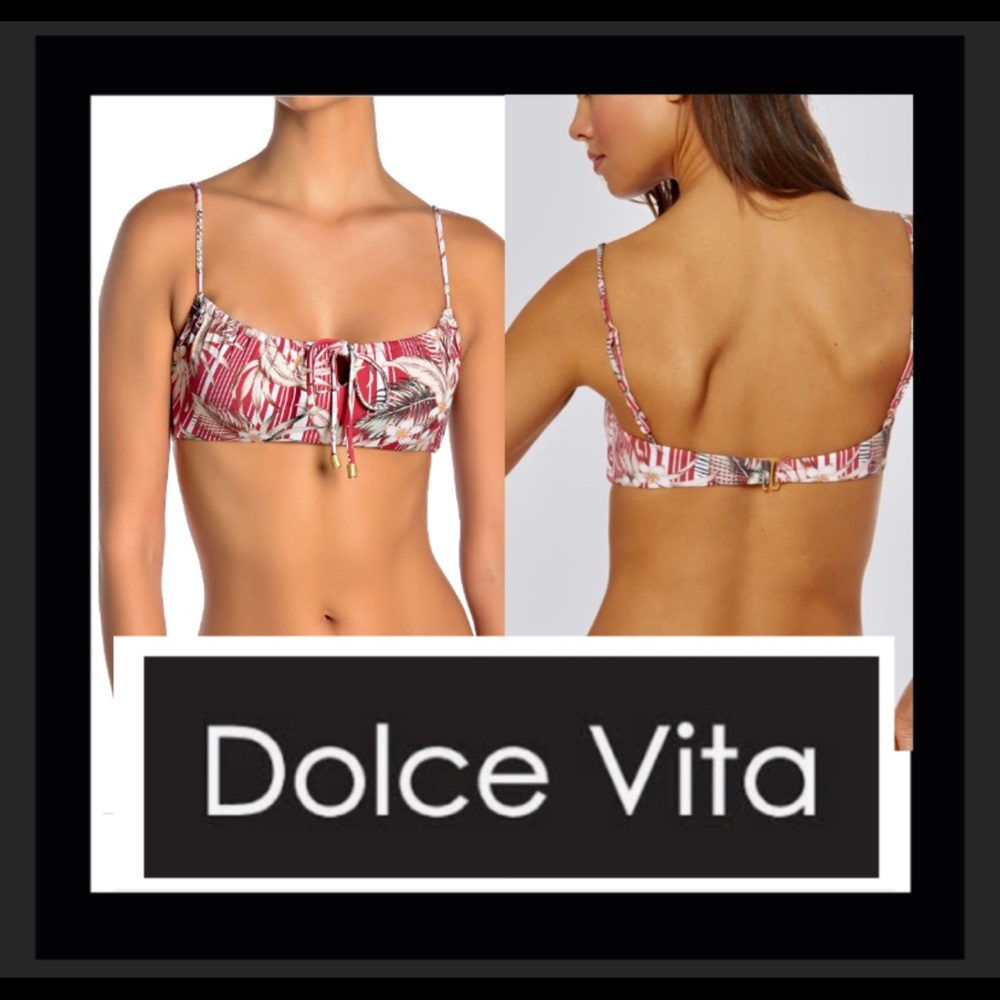 Dolce Vita desert rose bikini top NWT